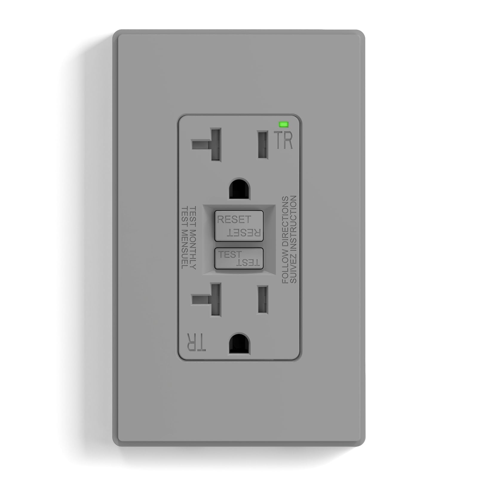 ELEGRP GFCI Outlet 20 Amp, Self-Test GFI Electrical