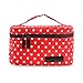 JuJuBe Be Ready Travel Make-Up/Cosmetic Bag, Onyx Collection - Black Ruby - Red/White Polka Dots