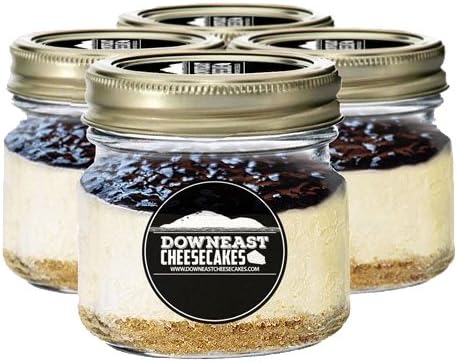 4 Pack Cheesecake In A Jar - Handmade in Maine Dessert Jars (Maine Blueberry)