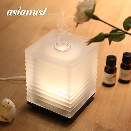 Aromatherapy essential oils diffuser japanese-style simple glass ultrasonic wave humidifier-A 10x13cm(4x5inch)