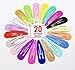 DIVA2GO Hair Barrettes Snap Hair Clips for Girls Kids Toddlers Women-120 Pcs, 2 Inch 20 Colors