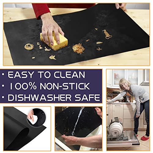 Oven Liners for Bottom of Oven, 3 Pack Large Reusable Teflon Oven Liner