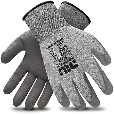 CustomGrips Multi-Purpose High Protection Gloves, 6 Pairs, XX-Small, Level 5 Cut Resistant, Great for Dexterity, Gardening, Cooking, Glass Fiber Lined, PU Coated, Food Grade