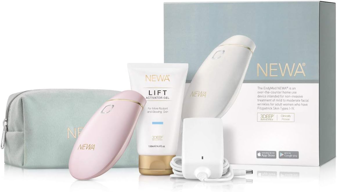 NEWA Clinically Proven Anti-aging Skin Tightening Technology (FDA CLEARED). Triggers New Collagen Production And Reduces Wrinkles, Tightens and Lifts The Skin. (Pink)