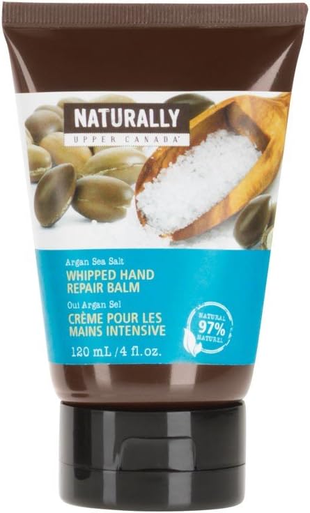 Upper Canada Soap Naturally Whipped Hand Repair Balm, Argan Sea Salt, 4 Fluid Ounce