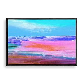 Framed Canvas Wall Art for Living Room, Bedroom Abstract Landscape Oil Painting Feature Canvas Prints for Home Decoration Ready to Hanging - 16x24 inches