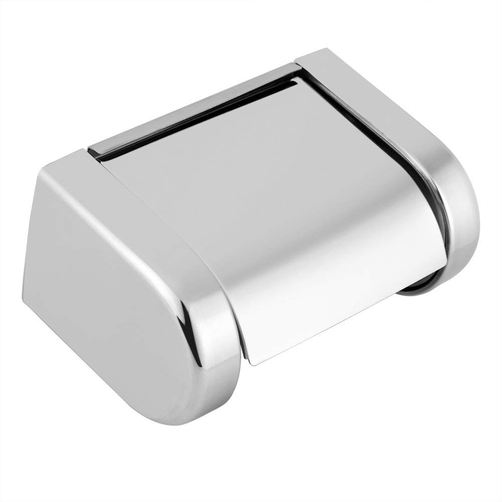 Toilet Paper Holder Mounted Single Roll Toilet Tissue Dispenser Stainless Steel Roll Paper Bracket for Bathroom