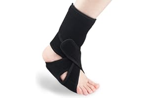 Estinko AFO Foot Drop Brace-Drop Foot Brace Foot Drop Brace for Walking Adjustable Drop Foot Braces TBI, ALS, MS, Stroke Fit Women and Men (Black, Right)