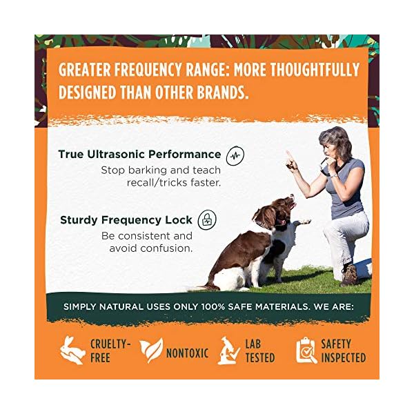 Dog-Whistle-to-Stop-Barking-by-Simply-Natural--Ultrasonic-Copper-Core-Dog-Whistles-for-Recall-Tricks-and-to-Stop-Barking-with-a-49cm-Lanyard-for-Dog-Whistle ππππππ ππππ Dog Whistles for Recall, Adjustable Frequency Silent Dog Whistle, BONUS 50cm Strap, Ultrasonic Copper Coreβ¦