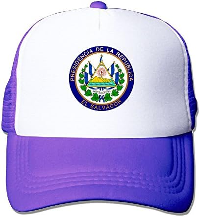 PJ090KA Custom Particular Unisex Coat Of Arms Of EL Salvador Hip Hop Visor Cap Purple