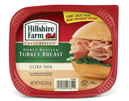 HILLSHIRE FARM DELI SELECT COLD CUTS LUNCH MEAT HONEY ROASTED TURKEY BREAST ULTRA THIN 9 OZ PACK OF 3