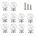 IFOLAINA Kitchen Cabinet Knobs Crystal Round Bubble Glass Handle Decorative Cupboard Dresser Drawer 10 Pcs Bookcase Pull Bathroom