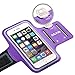 Sports Armband, Ailkin Running Sports Armband for iPhone 7 plus/6s Plus / iPhone 6 Plus, Samsung Galaxy Note 5 / S6 Edge+,Key holder Slot, Perfect Earphone Connection, PURPLE (Compatible with Cellphones up to 5.7 Inch)