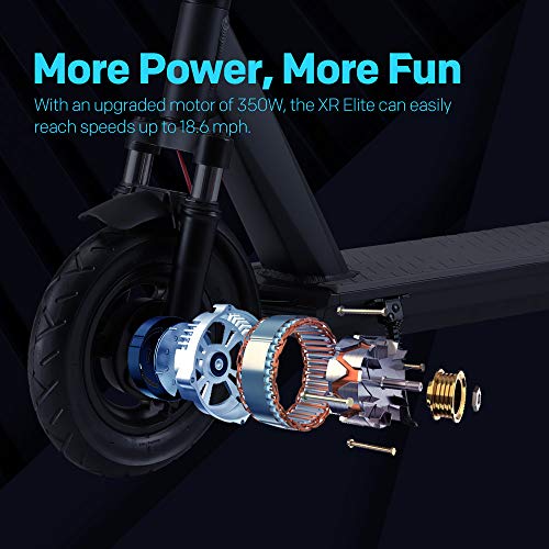 QINGOR Electric Scooter Powerful 350W Motor 10” Solid Tires OneStep