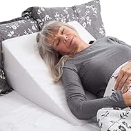 DMI Wedge Pillow to Support and Elevate Neck, Head and Back for Acid Reflux or Feet and Legs to Reduce Back Pain and Improve Circulation with Removable Cover, 10x24x24 Inch, White
