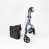 NRS Healthcare 3 Wheel Steel Rollator Blue with Bag & Lockable Brakes view 9