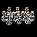 OULII 10pcs Glass Bottles Jars Glass Wish Bottles Message Bottles with Cork Wish Note Craft Bottle, Winebottle Shape, Clear