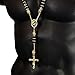 L & L Nation Mens Hip Hop 8mm Gold & Black Tone 32