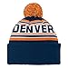 Outerstuff NFL Youth Boys 8-20 Cuffed Knit with Pom Hat, Denver Broncos, Orange, One Size