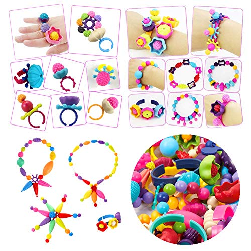 image for Conleke Pop Snap Beads Set 500 PCS for Kids Toddlers Creative DIY Jewe
