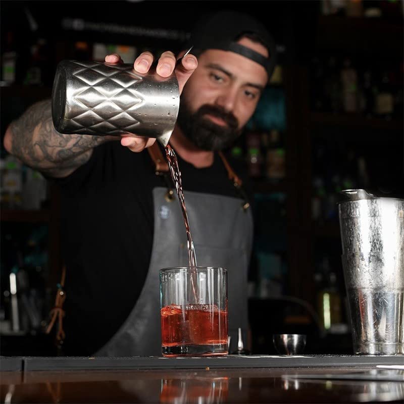 Stainless Steel Cocktail Mixing Glass,Double Walled Steel Mixing