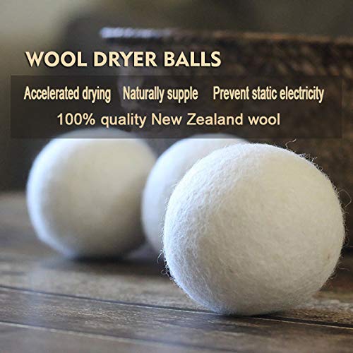 SORMAG Wool Dryer Balls Organic,Laundry Wool Balls for Dryer Premium Reusable All Natural Fabric Softener Best Gift 100% Handmade Pure Wool 6XL Eco Alternative to Drying Sheets