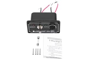 for Boat Pompe Bridge Switch Senyar Boat Marine Switch Panel,12V DC LED Indicator Bilge Pump Switch Panel Manual/Off/Auto