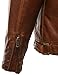 IDARBI Mens Long Sleeve Premium Stand Collar Zip Up Faux Leather Jacket