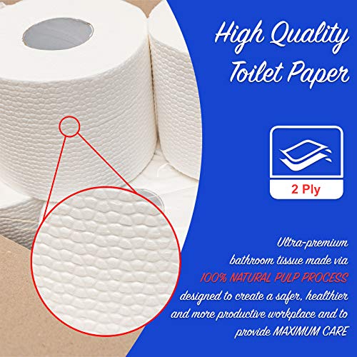 Toilet Paper Rolls, Sealed Pack, 24 White Mega Rolls 2Ply 500 Sheets