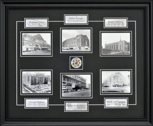NHL's Original Six Hockey Arena's Framed Print 18" x 22" NEW