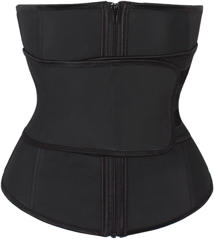 Women's Waist Trainer Corset High Compression Waist Cincher Trimmer Belt Zipper Velcro for Weight Loss