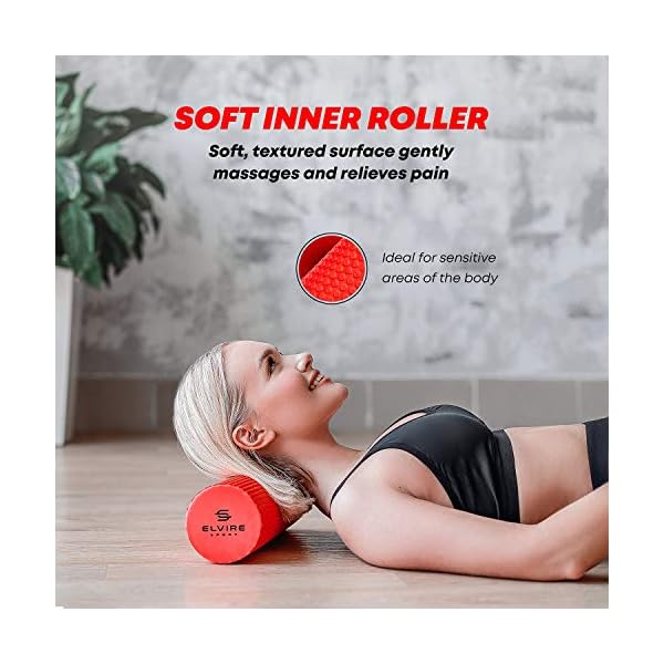 ELVIRE-Foam-Roller-Massage-Set-for-Deep-Tissue-Muscle-Massage-Back-Legs-Arms-Neck--Physio-Trigger-Point-Foam-Roller-Soft-Foam-Roller-Massage-Ball-Foot-Massage-Roller-Guide ELVIRE Foam Roller Deep Tissue Massager Set - Includes: Foam Rollers, Massage Roller Soft & Trigger Point, Massage Ball…