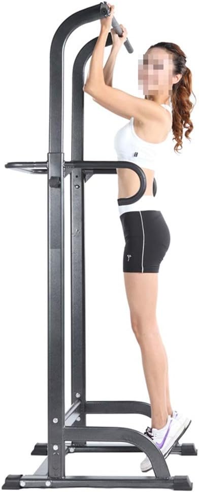 Hanbaodedgh With Vertical Knee Raise Dip Station Push-Up Station Multi-Function Power Tower Full Body Fitness