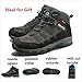 Clorts Men's Mid Hiking Boot Hiker Leather Waterproof Lightweight Outdoor Backpacking Trekking Shoe