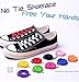 Ravinte No Tie Shoelaces for Kids,Tieless Shoelaces for Sneakers,Stretch Elastic Flat Shoe Laces for Adults Shoes Off White