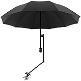 XLINGZA UPF 50+ Beach Umbrella with Adjustable Universal Clamp