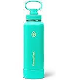 ThermoFlask 40 oz Double Wall Vacuum Insulated Stainless Steel Water Bottle with Spout Lid, Screamin' Green