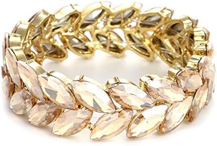Youfir Austrian Crystal Rhinestone Bridal Wedding Necklace and Earrings Jewelry Sets for Women