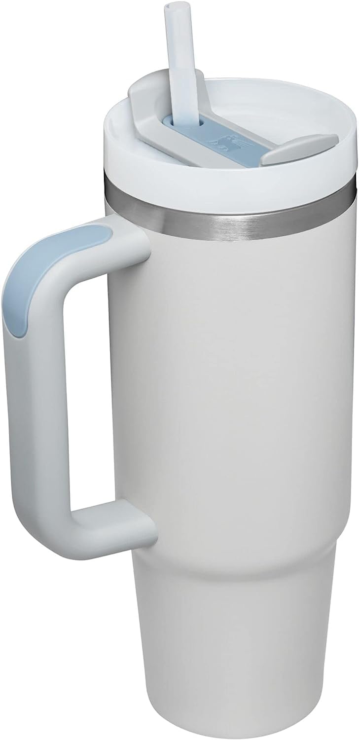 30oz Tumbler with Handle and Straw, Insulated Tumblers with Lid and Straw, 30 oz Cup Stainless Steel Water Bottle Outdoor Sports Travel Tumblers - Fog — image 1