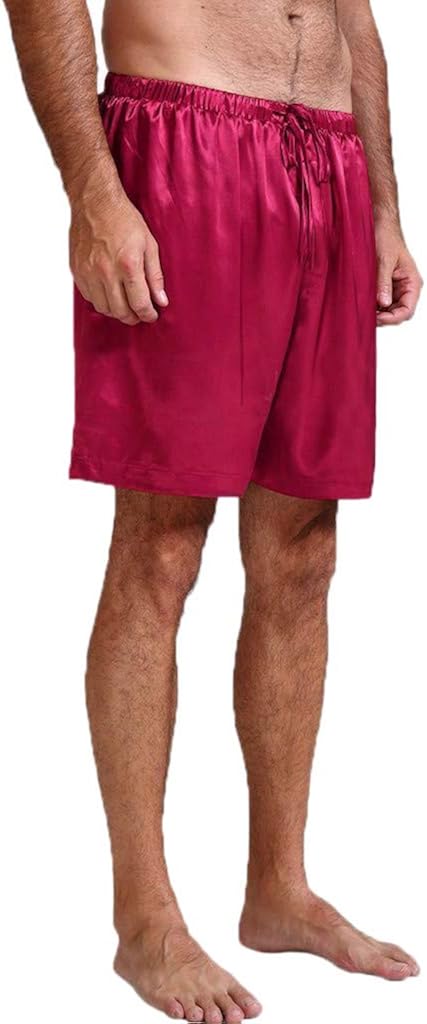 Allywit Men's Fashion Summer Casual Solid Drawstring Short Pajamas Home Comfortable Pants Trouser
