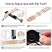 Wearlizer Bling Band Compatible with Galaxy Watch 42mm Band/Samsung Watch Band 42mm for Women,Metal Jewelry Strap Wristband Replacement for Samsung Watch Active/Samsung Gear S2 Classic(Rosegold