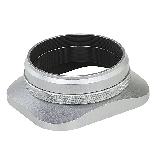 Haoge LHEW3 Square Metal Lens Hood Shade with 49mm Adapter Ring for