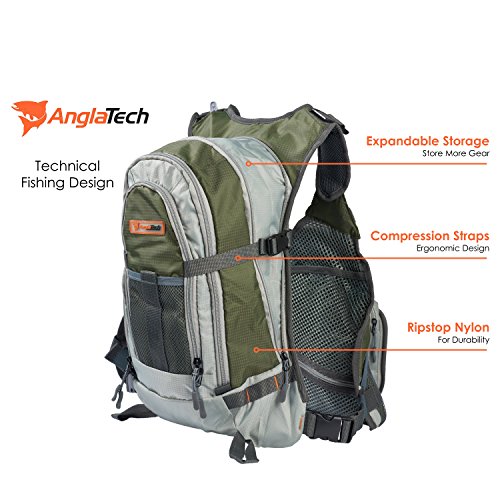 Anglatech-Fly-Fishing-Backpack-Vest-Combo-Chest-Pack-for-Tackle-Gear-and-Accessories-Includes-Water-Bladder-Adjustable-Size-for-Men-and-Women