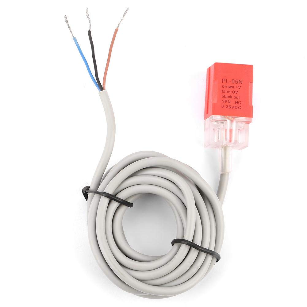 Inductive Proximity Sensor Switch,DC12-24V AC110-220V Normally Open Proximity Sensor Switch PL-05N NPN 5mm Auto Leveling Position Sensor Proximity Switch