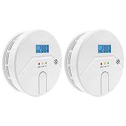 2Packs, Smoke and Carbon Monoxide Detector, LCD