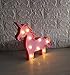 Pooqla Pink Unicorn Shaped Animal Light Table Lamp 3D Marquee Unicorn Sign Marquee Nightlight Home Decoration Battery Operated