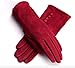 GLOUE Women's Touch Screen Gloves Texting Suede Leather Warm Winter Feast Gloves Driving riding outdoor and indoor fashion gloves