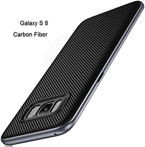 TPU+PC Bumblebee Slim-Fit Ultra-Thin Galaxy S8 Case, Antiskid surface Style 360 fully protection Premium Quality highly cost effective for Samsung Galaxy S8 2017 Release-Gray Black