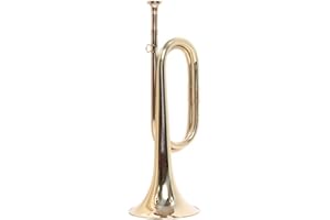 Tzong B Flat Military Cavalry Scouting Trumpet Bugle with Mouthpiece for School Band Cavalry Beginner Military Orchestra