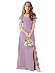 TAISHAN Junior Bridesmaid Dress for Wedding Ruffle